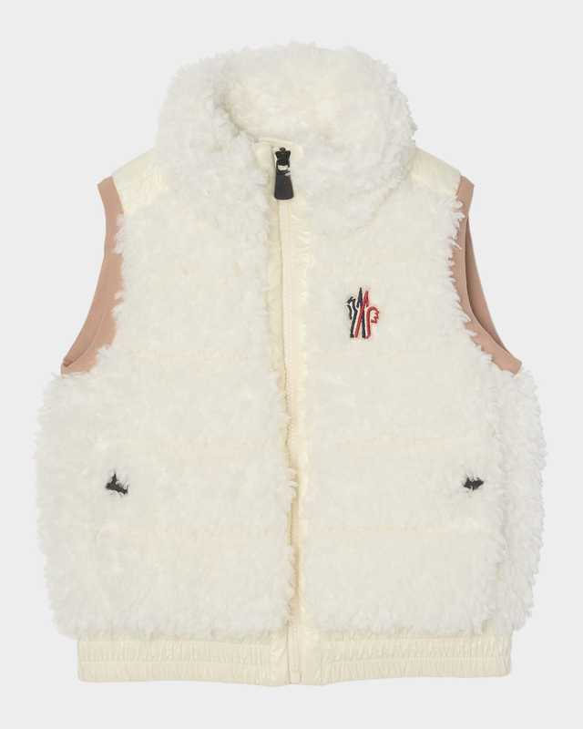 Girl's Teddy Fleece Down Vest, Size 12-14